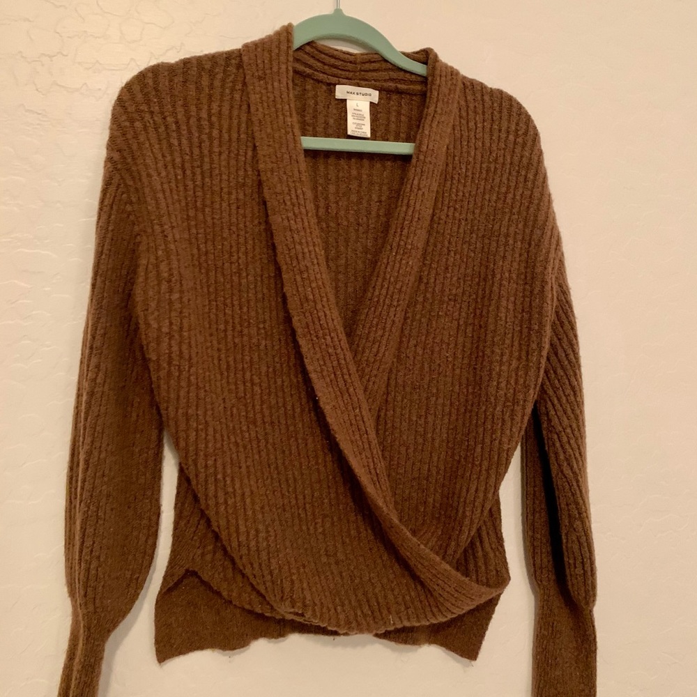 Max Studio Wrap Sweater